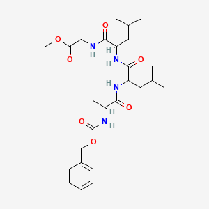 molecular formula C26H40N4O7 B12788028 Methyl 8,11-diisobutyl-5-methyl-3,6,9,12-tetraoxo-1-phenyl-2-oxa-4,7,10,13-tetraazapentadecan-15-oate CAS No. 16816-30-1