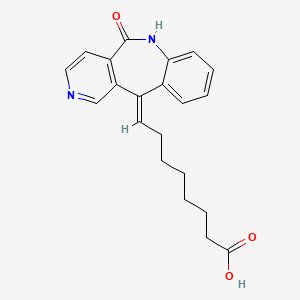 molecular formula C21H22N2O3 B12788044 8-(5,6-Dihydro-5-oxo-11H-pyrido(4,3-c)(1)benzazepin-11-ylidene)octanoic acid CAS No. 127653-91-2