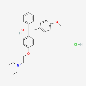 molecular formula C27H34ClNO3 B12788046 Ethamoxytriphetol hydrochloride CAS No. 3037-26-1