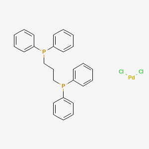 molecular formula C27H26Cl2P2Pd B1278805 [1,3-Bis(diphenylphosphino)propane]palladium(II) Dichloride CAS No. 59831-02-6
