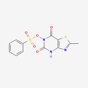 2-Methyl-6-((phenylsulfonyl)oxy)(1,3)thiazolo(4,5-d)pyrimidine-5,7(4H,6H)-dione