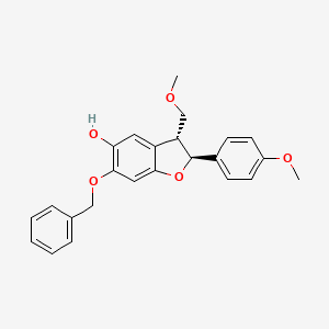 5-Benzofuranol, 2,3-dihydro-3-(methoxymethyl)-2-(4-methoxyphenyl)-6-(phenylmethoxy)-, (2S,3R)-trans-