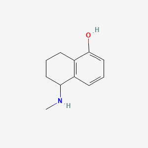 molecular formula C11H15NO B12788081 5,6,7,8-Tetrahydro-5-(methylamino)-1-naphthalenol CAS No. 52373-00-9