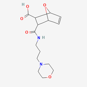 molecular formula C15H22N2O5 B12788086 3-{[3-(Morpholin-4-yl)propyl]carbamoyl}-7-oxabicyclo[2.2.1]hept-5-ene-2-carboxylic acid CAS No. 6970-36-1