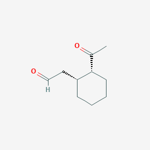 molecular formula C10H16O2 B127881 2-[(1R,2R)-2-Acetylcyclohexyl]acetaldehyde CAS No. 152090-47-6