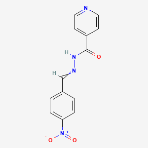 N-((4-nitrophenyl)methylideneamino)pyridine-4-carboxamide