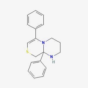 molecular formula C19H20N2S B12788165 6,9a-Diphenyl-1,2,3,4,9,9a-hexahydropyrimido(2,1-c)(1,4)thiazine CAS No. 71764-42-6