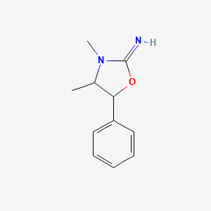 molecular formula C11H14N2O B12788196 2-Oxazolidinimine, 3,4-dimethyl-5-phenyl- CAS No. 82485-31-2