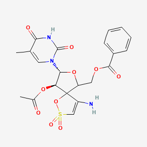 2'-O-Acetyl-5'-O-benzoyl-beta-D-ribofuranosyl)thymine)-3'-spiro-5-(4-amino-1,2-oxathiole-2,2-dioxide)