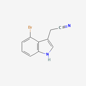 molecular formula C10H7BrN2 B1278823 2-(4-溴-1H-吲哚-3-基)乙腈 CAS No. 89245-35-2