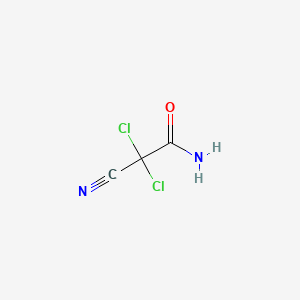 molecular formula C3H2Cl2N2O B12788246 2,2-Dichloro-2-cyanoacetamide CAS No. 10221-64-4