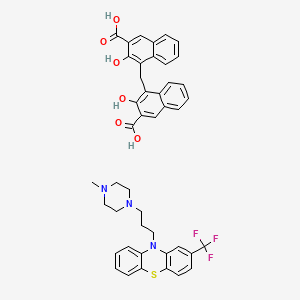 molecular formula C44H40F3N3O6S B12788251 Trifluoperazine pamoate CAS No. 52525-43-6