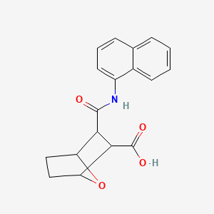 molecular formula C18H17NO4 B12788282 3-(Naphthalen-1-ylcarbamoyl)-7-oxabicyclo[2.2.1]heptane-2-carboxylic acid CAS No. 69727-37-3