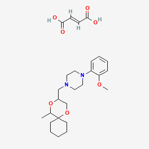 Piperazine, 1-(2-methoxyphenyl)-4-((5-methyl-1,4-dioxaspiro(5.5)undec-3-yl)methyl)-, (E)-2-butenedioate