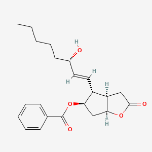 B1278829 (3aR,4R,5R,6aS)-4-((S,E)-3-Hydroxyoct-1-en-1-yl)-2-oxohexahydro-2H-cyclopenta[b]furan-5-yl benzoate CAS No. 40834-88-6