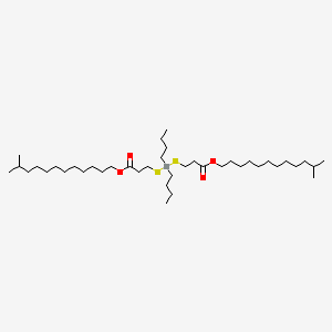 molecular formula C40H80O4S2Sn B12788308 Diisotridecyl 3,3'-((dibutylstannylene)bis(thio))dipropionate CAS No. 84896-44-6