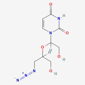 molecular formula C9H13N5O5 B12788316 3'-Azido-3'-deoxy-2',3'-secoribouridine CAS No. 101527-63-3