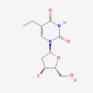 2,4(1H,3H)-Pyrimidinedione, 1-(2,3-dideoxy-3-fluoro-alpha-D-erythro-pentofuranosyl)-5-ethyl-