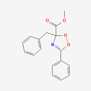 molecular formula C17H15NO4 B12788386 Methyl 3-benzyl-5-phenyl-3H-1,2,4-dioxazole-3-carboxylate CAS No. 64686-54-0