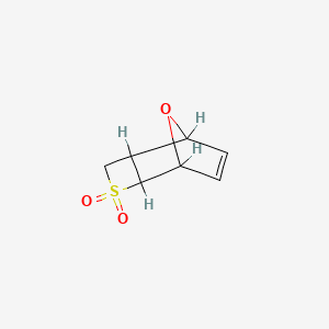 molecular formula C7H8O3S B12788400 9-Oxa-3-thiatricyclo(4.2.1.0(2,5))non-7-ene 3,3-dioxide CAS No. 32476-23-6