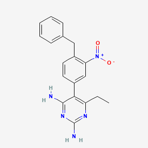 2,4-Pyrimidinediamine, 6-ethyl-5-(3-nitro-4-(phenylmethyl)phenyl)-