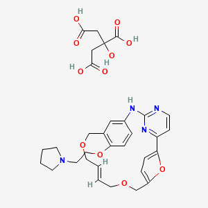 2-hydroxypropane-1,2,3-tricarboxylic acid;(9E)-15-(2-pyrrolidin-1-ylethoxy)-7,12,26-trioxa-19,21,24-triazatetracyclo[18.3.1.12,5.114,18]hexacosa-1(24),2,4,9,14,16,18(25),20,22-nonaene