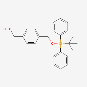 molecular formula C24H28O2Si B1278848 Benzenemethanol, 4-[[[(1,1-dimethylethyl)diphenylsilyl]oxy]methyl]- CAS No. 146952-73-0
