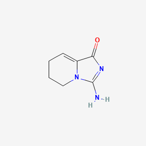 molecular formula C7H9N3O B12788480 3-Amino-6,7-dihydroimidazo[1,5-a]pyridin-1(5H)-one 