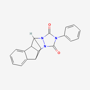 molecular formula C19H15N3O2 B12788482 14-phenyl-12,14,16-triazapentacyclo[7.7.0.02,11.03,8.012,16]hexadeca-3,5,7-triene-13,15-dione CAS No. 70332-87-5