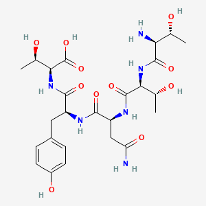 molecular formula C25H38N6O11 B12788484 Thr-Thr-Asn-Tyr-Thr CAS No. 119435-28-8