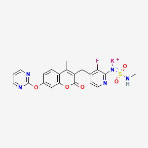 molecular formula C21H17FKN5O5S B12788495 Avutometinib potassium CAS No. 946128-90-1