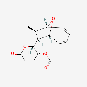 molecular formula C16H18O5 B12788504 (+)-Mycoepoxydiene CAS No. 221898-91-5