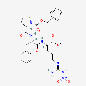 Benzyl 2-(((1-benzyl-2-((4-(((2,2-dihydroxyhydrazino)(imino)methyl)amino)-1-(methoxycarbonyl)butyl)amino)-2-oxoethyl)amino)carbonyl)-1-pyrrolidinecarboxylate