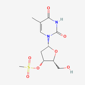 2,4(1H,3H)-Pyrimidinedione, 1-(2-deoxy-3-O-(methylsulfonyl)-beta-D-threo-pentofuranosyl)-5-methyl-