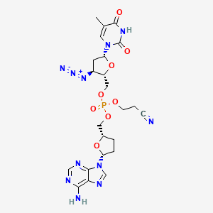 molecular formula C23H28N11O8P B12788627 AZT-P(CyE)-ddA CAS No. 121135-52-2