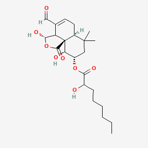 molecular formula C23H34O8 B12788653 Mniopetal C CAS No. 158761-00-3