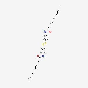 molecular formula C36H56N2O2S2 B12788706 N,N'-(Dithiobis(4,1-phenylene))didodecanamide CAS No. 5325-83-7