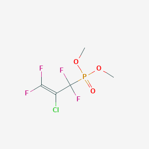 molecular formula C5H6ClF4O3P B12788720 Dimethyl(2-chloro-1,1,3,3-tetrafluoroprop-2-en-1-yl)phosphonate CAS No. 10075-13-5