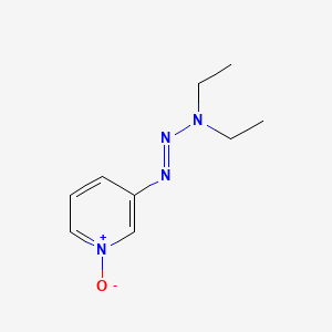 molecular formula C9H14N4O B12788728 Pyridine, 3-(3,3-diethyl-1-triazenyl)-, 1-oxide CAS No. 50355-79-8