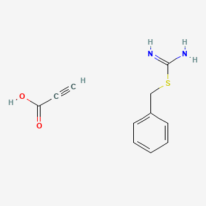 molecular formula C11H12N2O2S B12788735 Pseudourea, 2-benzylthio-, propiolate CAS No. 73839-96-0