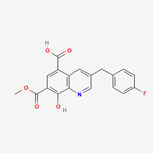 molecular formula C19H14FNO5 B12788736 3Aqm3bnc35 CAS No. 675610-06-7