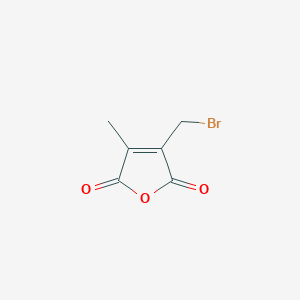 molecular formula C6H5BrO3 B1278874 2,5-呋喃二酮，3-(溴甲基)-4-甲基- CAS No. 98453-81-7