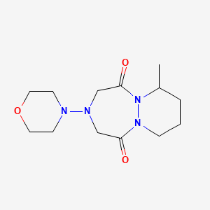 7-Methyl-3-(4-morpholinyl)hexahydro-1H-pyridazino(1,2-a)(1,2,5)triazepine-1,5(2H)-dione