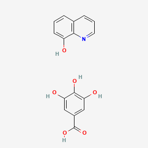 molecular formula C16H13NO6 B12788857 quinolin-8-ol;3,4,5-trihydroxybenzoic acid CAS No. 5326-62-5