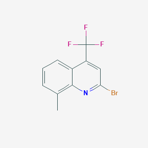molecular formula C11H7BrF3N B1278887 2-溴-8-甲基-4-(三氟甲基)喹啉 CAS No. 596845-34-0