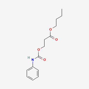 molecular formula C14H19NO4 B12788891 Butyl 3-(phenylcarbamoyloxy)propanoate CAS No. 6625-76-9