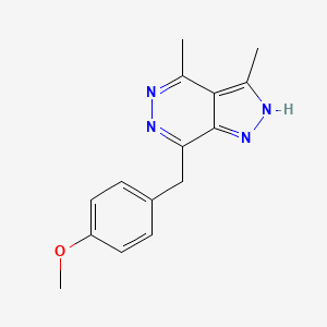 4-((3,4-Dimethyl-1H-pyrazolo(3,4-d)pyridazin-7-yl)methyl)phenyl methyl ether