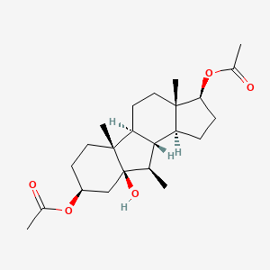 (3s,3As,5as,5br,8s,9ar,10r,10as,10bs)-9a-hydroxy-3a,5b,10-trimethylhexadecahydrocyclopenta[a]fluorene-3,8-diyl diacetate