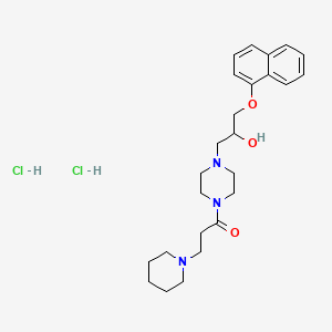 1-Piperazineethanol, alpha-((1-naphthalenyloxy)methyl)-4-(1-oxo-3-(1-piperidinyl)propyl)-, dihydrochloride