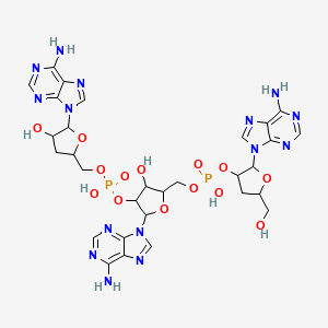 molecular formula C30H37N15O14P2 B12788995 Cordycepin, adenosine, cordycepin CAS No. 125207-77-4